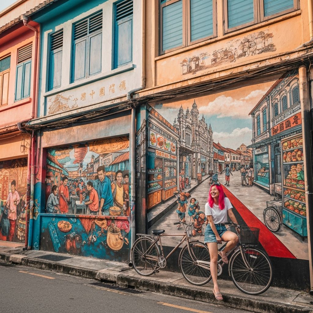 Penang George Town street art - UNESCO Malaysia heritage site for eVisa tourists